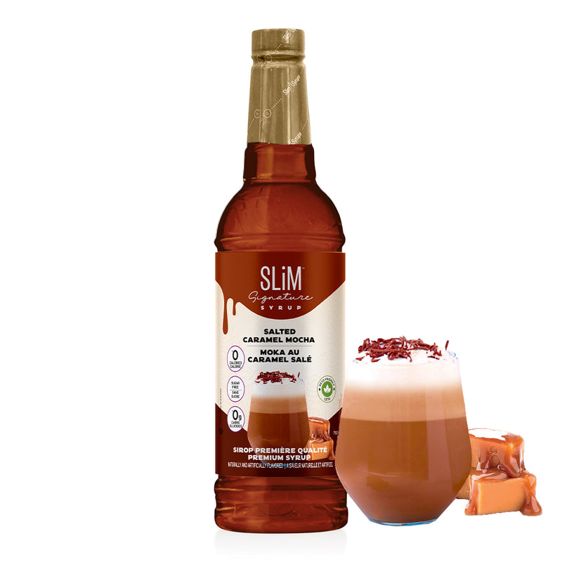 Slim Syrups Sugar free Syrups - 750ml Salted Caramel Mocha - Flavors & Spices - Hyperforme.com