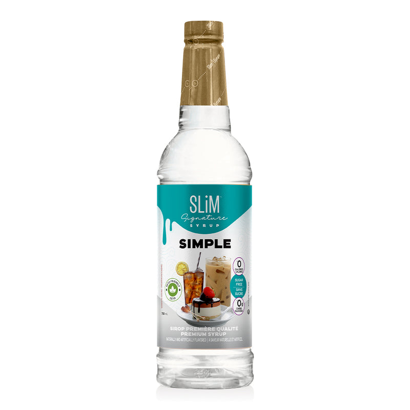 Slim Syrups Sugar free Syrups - 750ml Simple Syrup - Flavors & Spices - Hyperforme.com