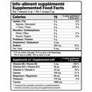 Spark Electro electrolytes supplemented food facts – 350 mg sodium, 1000 mg taurine, vitamins and minerals