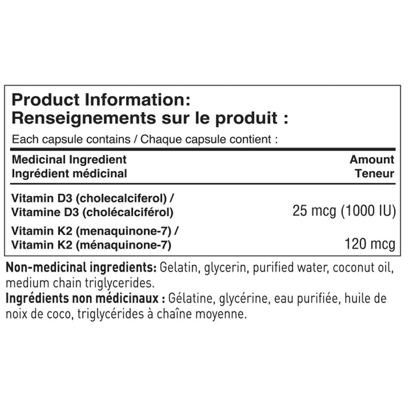 Tested Nutrition D3+K2 - 240 Softgels