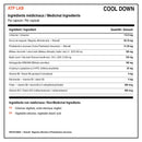Ingrédients médicinaux et non médicinaux ATP Lab Cool Down avec L-théanine, Relora, plantes et vitamines par capsule