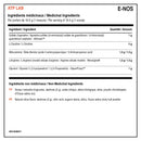 Ingrédients médicinaux et non médicinaux ATP Lab E-NOS Agrumes avec citrulline, agmatine, bêta-alanine, arginine et glycérol