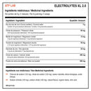 ATP Lab Electrolytes XL 2.0 medicinal and non-medicinal ingredients per 6 g serving