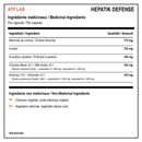 Ingrédients médicinaux ATP Lab Hepatik Defense par capsule avec choline, inositol, NAC, chardon-Marie et artichaut