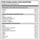 Profil complet des acides aminés ATP Lab ISO avec quantités par portion de 30 g