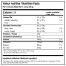 Valeur nutritive ATP Lab ISO avec 121 calories et 27 g de protéines par portion de 30 g