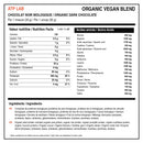 Valeur nutritive, profil des acides aminés et ingrédients ATP Lab Organic Vegan Blend chocolat noir biologique