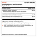 Ingrédients médicinaux et non médicinaux ATP Lab Ultra Omega 3 avec huile de poisson MaxSimil, 460 mg d’EPA et 200 mg de DHA par gélule