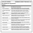Non-medicinal ingredients by flavor for Limitless Pharma Advanced Whey Protein 5 lb