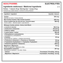Nova Pharma Electrolytes ingredients: choline, myo-inositol, coconut water, amino acids, magnesium and Phymatolithon calcareum with calcium - HYPERFORME.COM