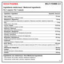  Nova Pharma Multi women 2.0 ingredients table 2 of 2, amounts per capsule - HYPERFORME.COM
