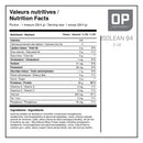 Valeurs nutritives et ingrédients Osmo Pharma Isolean 94 cacao 2 lb par portion de 28,4 g