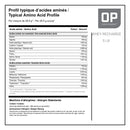 Profil complet des acides aminés et mentions d’allergènes Osmo Pharma Whey Recharge 5 lb