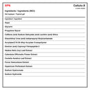Ingredient list for XPN Cellulo-X 250 ml topical gel with caffeine, botanical extracts and sodium hyaluronate