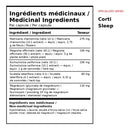 XPN Corti Sleep medicinal ingredients per capsule with herbal extracts and magnesium