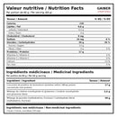 Valeur nutritive, ingrédients médicinaux et ingrédients non médicinaux XPN Gainer par portion de 66 g
