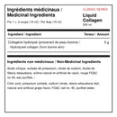 Ingrédients médicinaux XPN Liquid Collagen avec 5 g de collagène hydrolysé bovin par portion de 15 ml