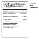 Ingrédients médicinaux XPN Pro Enzymes avec protéase, alpha-amylase et lactase par capsule