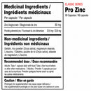 Ingrédients de XPN Pro Zinc – 50 mg de bisglycinate fournissant 33,8 mg de zinc élémentaire par capsule