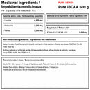 ingrédients médicinaux XPN Pure iBCAA avec quantités de leucine, isoleucine et valine