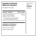 Ingrédient médicinal XPN Tribul-X avec 750 mg de tribulus terrestris bulgare standardisé à 45 % de saponines par capsule