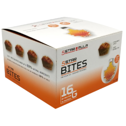 5Star4Mula Protein Bites - 1 Box Pure Maple Syrup - Protein Bars - Hyperforme.com