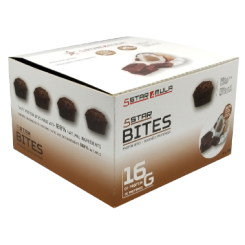 5Star4Mula Protein Bites - 1 Box Double Chocolate Coconut - Protein Bars - Hyperforme.com