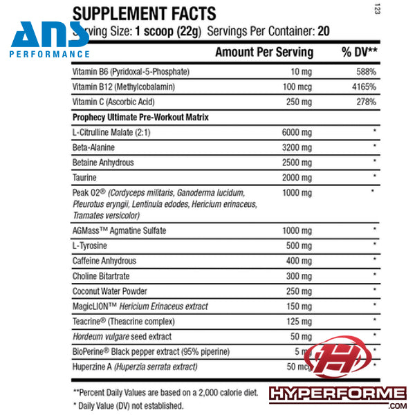 ANS Prophecy Pre-Workout - 20 Servings - Pre-Workout - Hyperforme.com