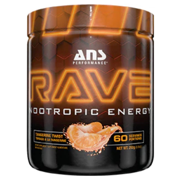 ANS Rave Energy Nootropic - 60 Servings Tangerine Twist - Brain Supplements - Hyperforme.com
