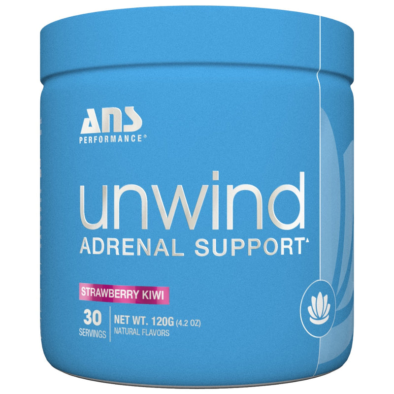 ANS Unwind Adrenal Support - 30 Servings Strawberry Kiwi - Stress Aid Supplements - Hyperforme.com