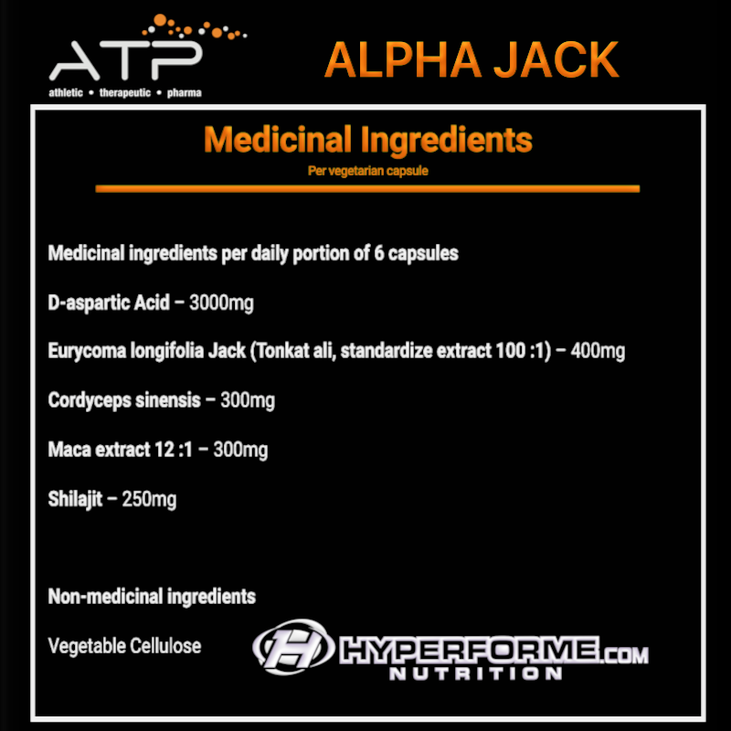 ATP Alpha Jack - 180 Caps - Testosterone - Hyperforme.com