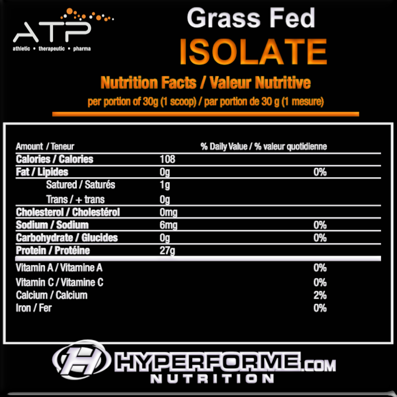 ATP Iso 2.0 - 900g - Protein Powder (Whey Isolate) - Hyperforme.com