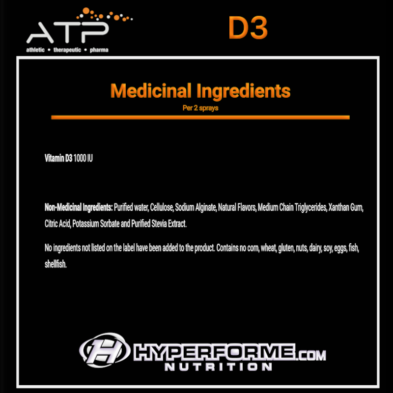 ATP Vitamin D3 - 52ml - Vitamins and Minerals Supplements - Hyperforme.com