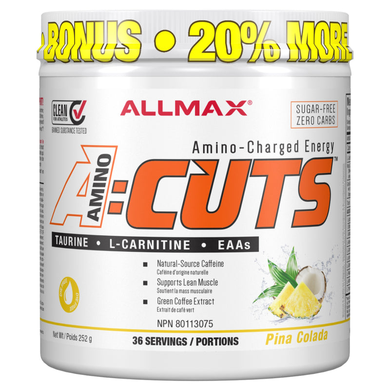 Allmax Acuts - 36 servings Pina Colada (Dye Free) - Energy Burner - Hyperforme.com