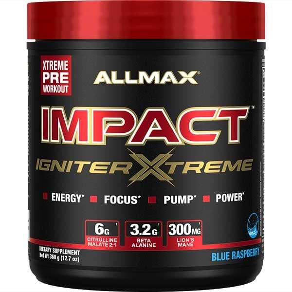 Allmax Impact Igniter XTREME Pre-Workout - 40 Servings Blue Raspberry - Pre-Workout - Hyperforme.com