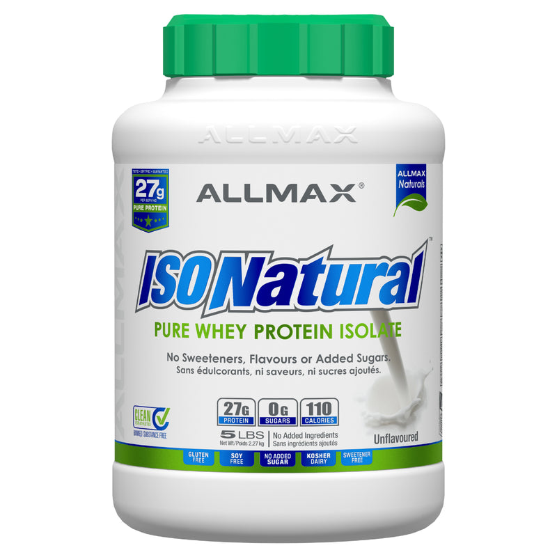 Allmax IsoNatural - 5lb Unflavoured - Protein Powder (Whey Isolate) - Hyperforme.com