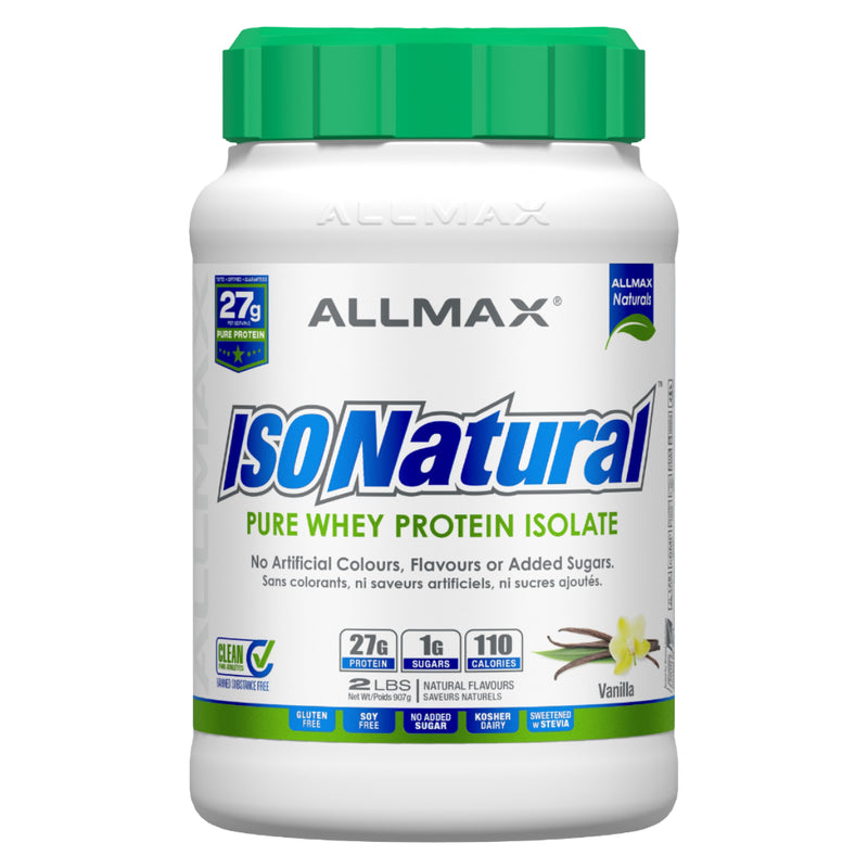 Allmax Isonatural - 2lb Vanilla - Protein Powder (Whey Isolate) - Hyperforme.com