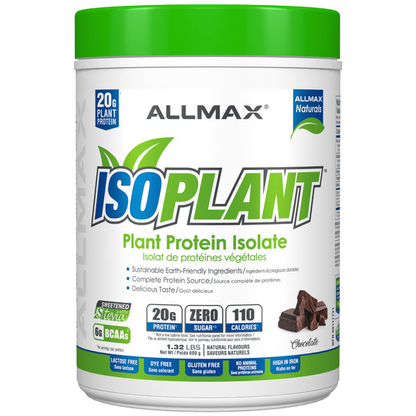 Allmax Isoplant Protein - 600g Chocolate - Protein Powder (Vegan) - Hyperforme.com