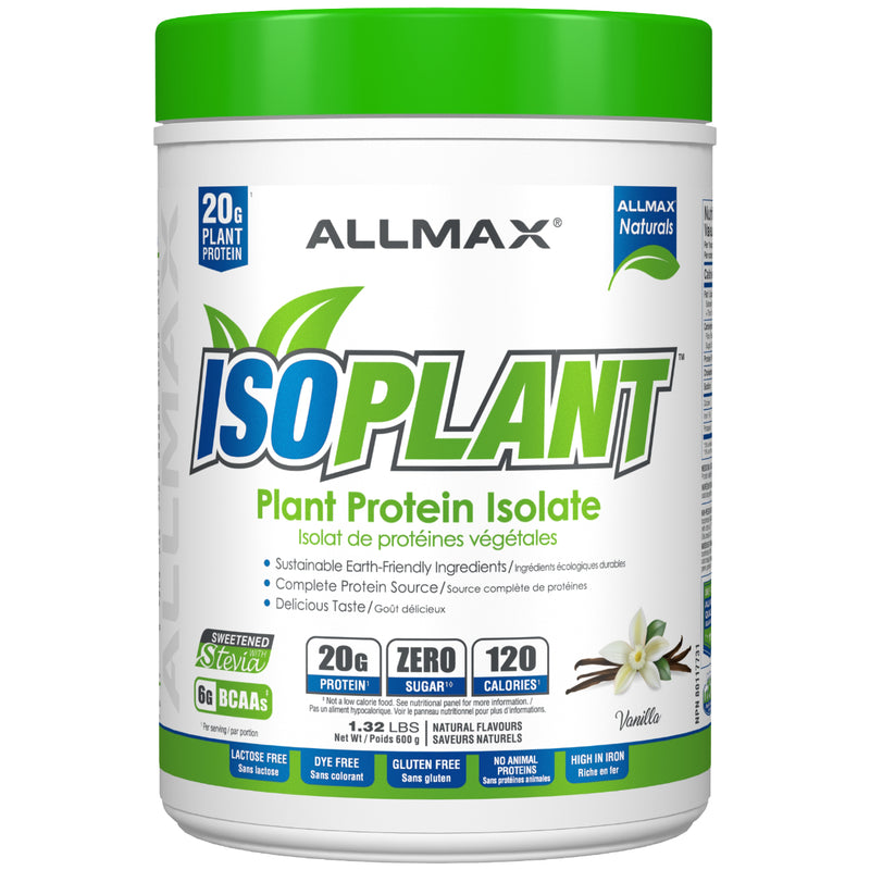 Allmax Isoplant Protein - 600g Vanilla - Protein Powder (Vegan) - Hyperforme.com