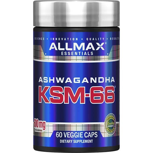 Allmax KSM-66 Ashwagandha - 60 Caps - Stress Aid Supplements - Hyperforme.com