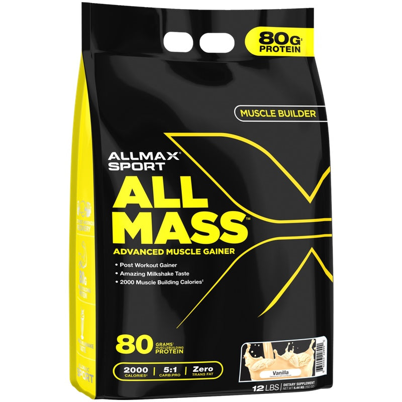 Allmax Allmass - 12lb Vanilla - Protein Powder (weight Gainer) - Hyperforme.com