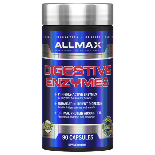 Allmax Digestive Enzymes - 90 caps - Digestion Supplements - Hyperforme.com
