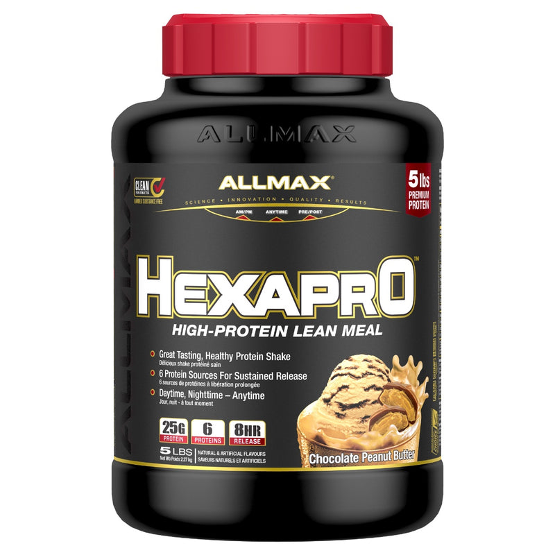 Allmax Hexapro - 5lb Chocolate Peanut Butter - Protein Powder (Blend) - Hyperforme.com