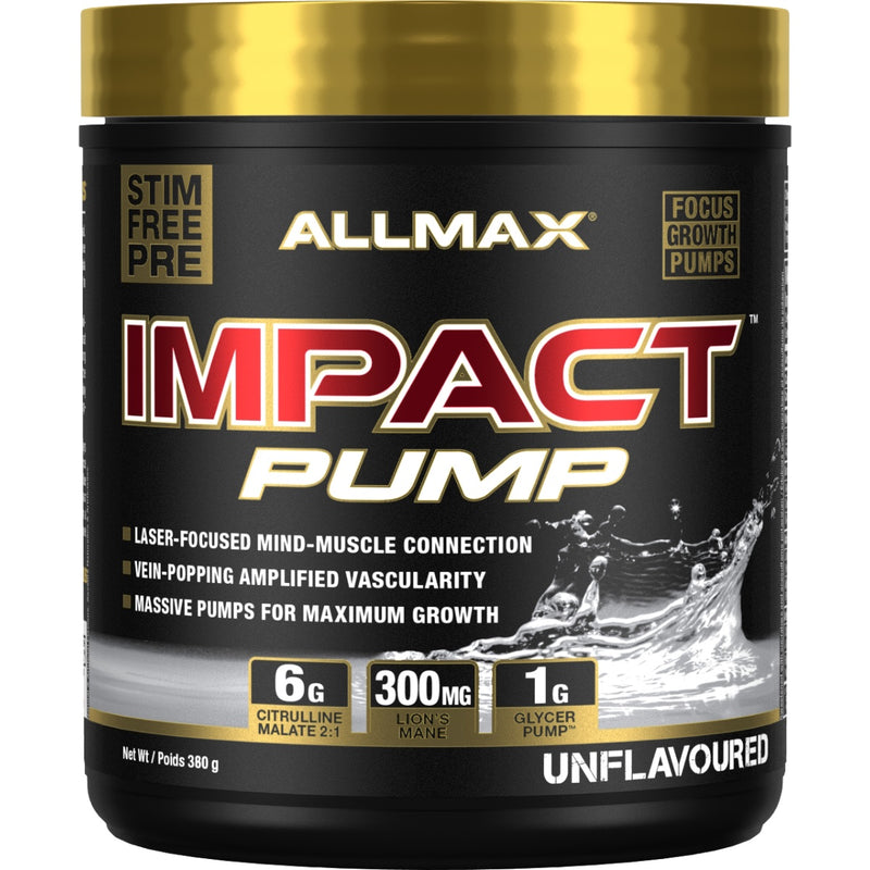 Allmax Impact Pump - 30 Servings Unflavored - Nitric Oxide Supplements - Hyperforme.com
