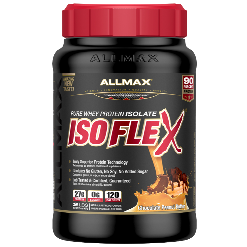 Allmax Isoflex - 2lb Chocolate Peanut Butter - Protein Powder (Whey Isolate) - Hyperforme.com