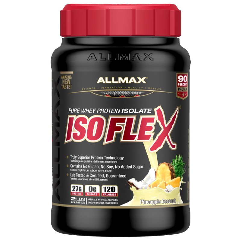 Allmax Isoflex - 2lb Pineapple Coconut - Protein Powder (Whey Isolate) - Hyperforme.com