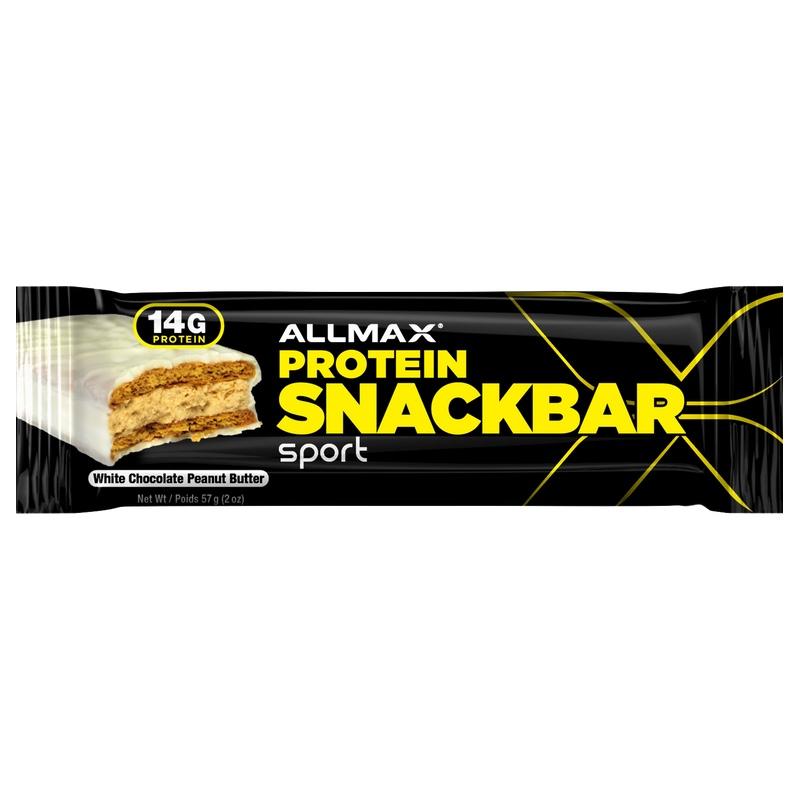 Allmax Protein Snackbar - 1 Bar White Chocolate Peanut Butter - Protein Bars - Hyperforme.com