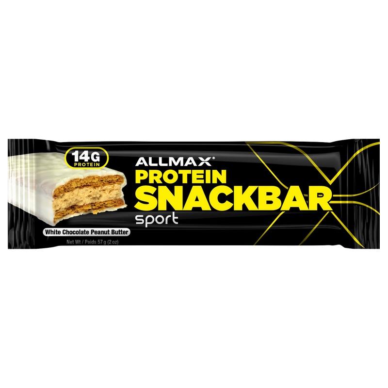 Allmax Protein Snackbar - 1 Bar White Chocolate Peanut Butter - Protein Bars - Hyperforme.com