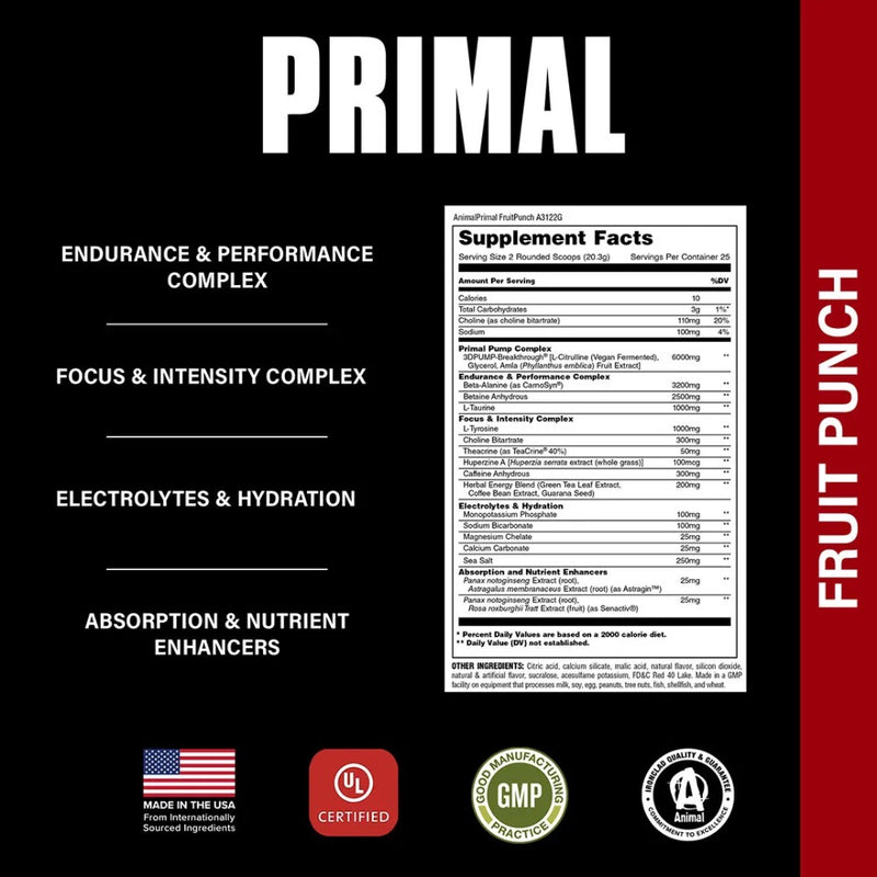 Animal Primal Pre-Workout - 25 Servings - Pre-Workout - Hyperforme.com