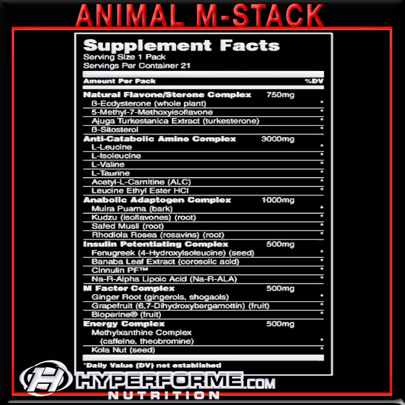 Animal M-Stak - 21 packs